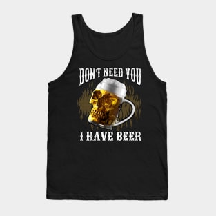 skeleton beer Tank Top